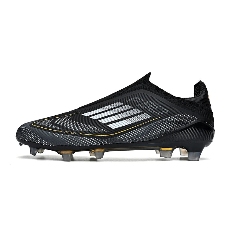 Laceless Soccer Cleats Messi/Salah/Yamal F50 Style Shoes Without lace Youth