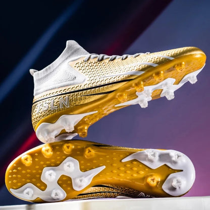 Premium Golden Messi Soccer Cleats/Womens/Mens/Youth - The GoatFind