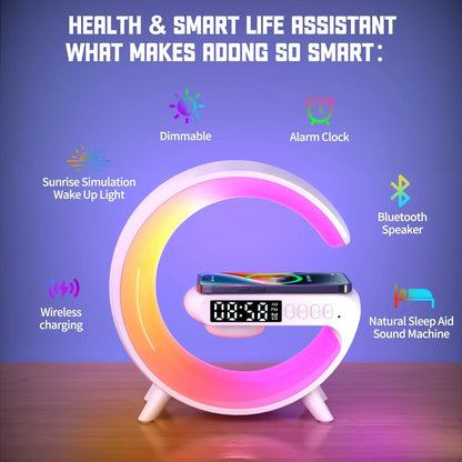 Multifunction IPhone/Samsung Wireless Charger/Phone Charging Station wt Clock - The GoatFind