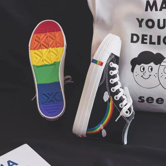 Women/Girls Pride Rainbow Canvas Shoes/Sneakers - The GoatFind
