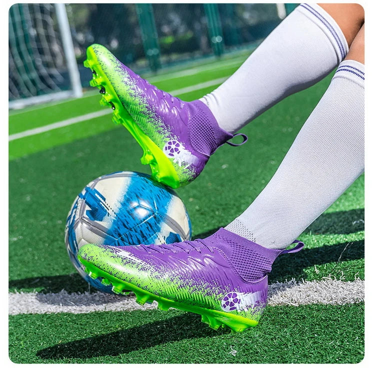 Scoremaster Professional CR7 High Top Soccer Cleats Shoes Youth Adult