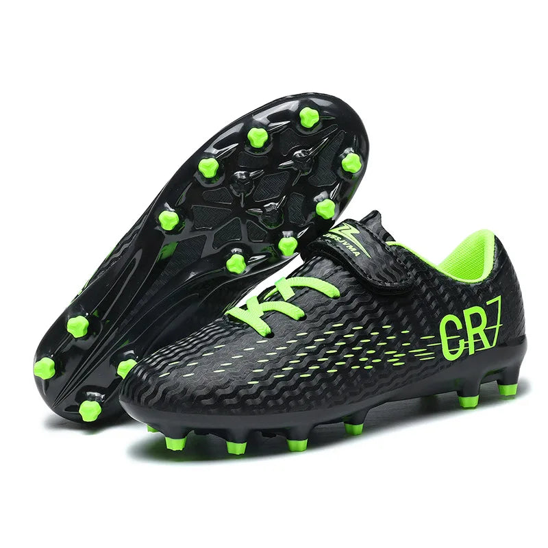 New CR7 Style Children Soccer Shoes | Cleats Ronaldo Style FG TURF Kids