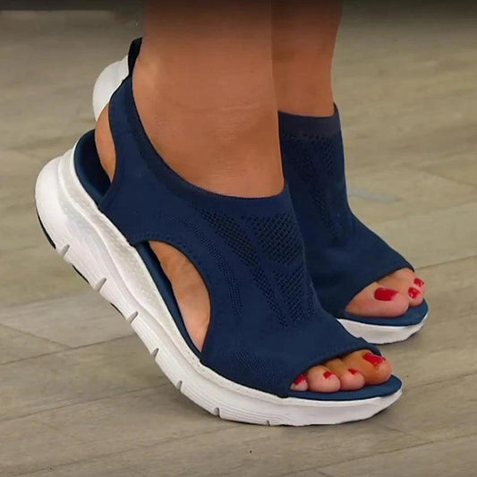 Valentina Mesh Ladies Wedge Sandals wt Platform - The GoatFind Blue / 4, Blue / 5, Blue / 6, Blue / 7, Blue / 8, Blue / 9, Blue / 10, Blue / 11, Blue / 12, Pink / 4