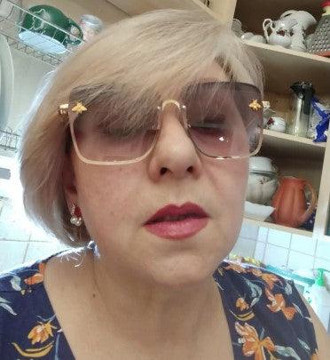 Bee Womens Square Sunglasses/Oversize Rimless Sunglasses Women - The GoatFind