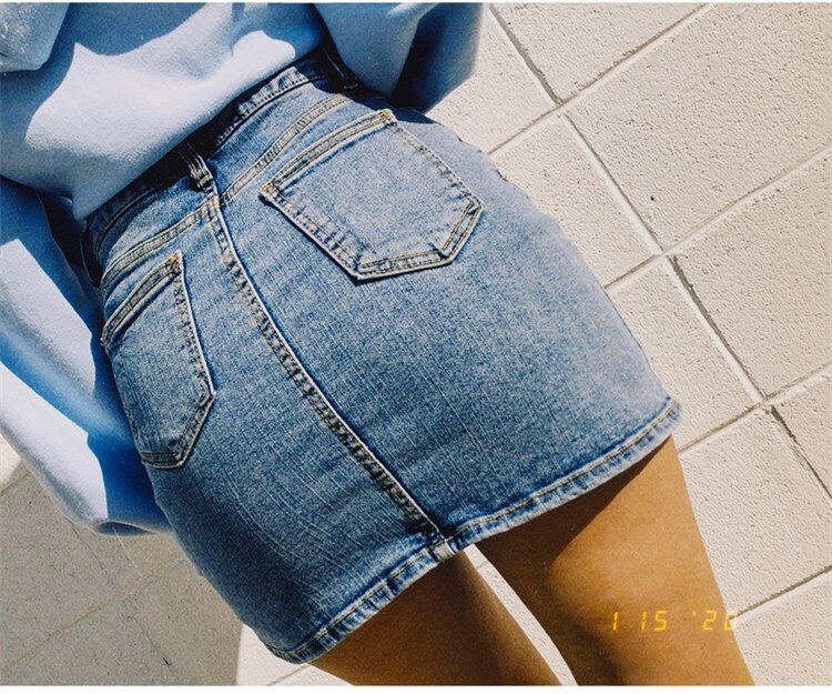 Women's Wild split Denim short skirt pants/Korean high waist Jeans