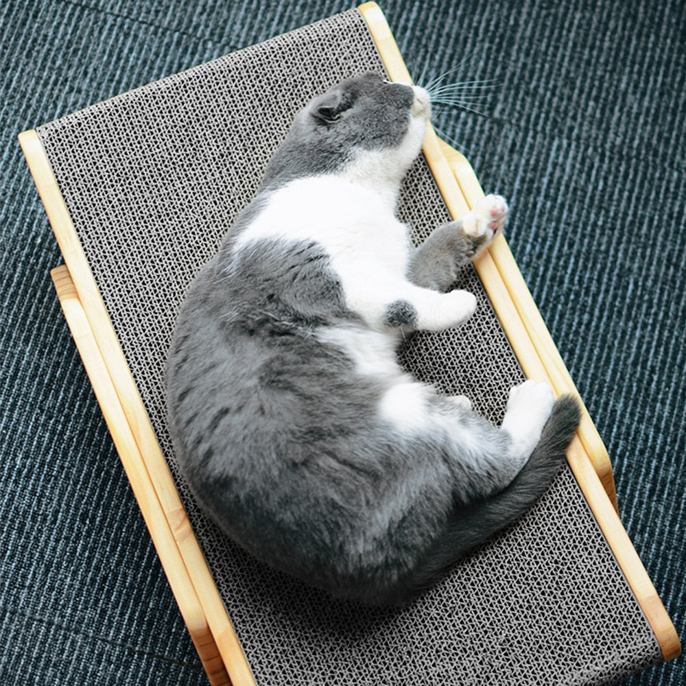 3 in 1 Wooden Cat Scratcher/Lounge Bed/Scratching Post - The GoatFind