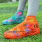 High Ankle Mismatched Dual Color Indoor Turf Soccer Shoes Cleats - The GoatFind