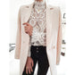 White Embroidery Long Sleeve Lace Blouse Women
