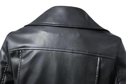 Biker Girl Black Faux Leather Jacket/Women's Vegan Leather Short Jacket - The GoatFind