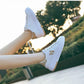 Fashion Bee Womens White Golden/Silver Sneakers - The GoatFind