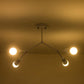 Abstract Molecular Linear Ceiling LED Light Fixture - The GoatFind Black housing / 3 heads / Not include bulb, Black housing / 3 heads / Warm White, Black housing / 3 heads / White, Black housing / 4 heads / Not include bulb, Black housing / 4 heads / Warm White, Black housing / 4 heads / White, Black housing / 6 heads / Not include bulb, Black housing / 6 heads / Warm White, Black housing / 6 heads / White, White housing / 3 heads / Not include bulb
