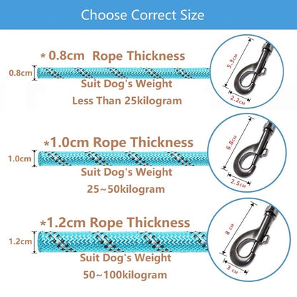 Strong Reflective Dog Leash 150/200/300cm for Big Dogs - The GoatFind