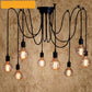 Hanging Edison Bulb Spider Industrial Pendant Lamp Lights