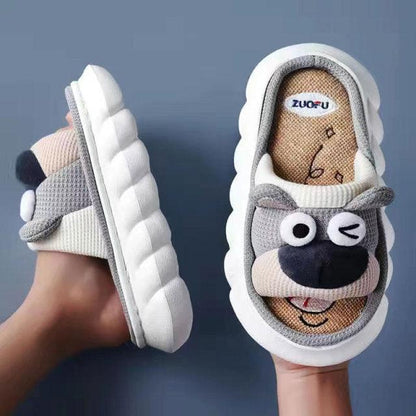Cute Animal Faces Designer Slippers/Thick Sole Couples Unisex - The GoatFind
