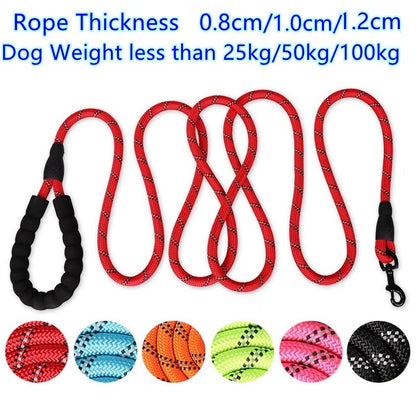Strong Reflective Dog Leash 150/200/300cm for Big Dogs - The GoatFind
