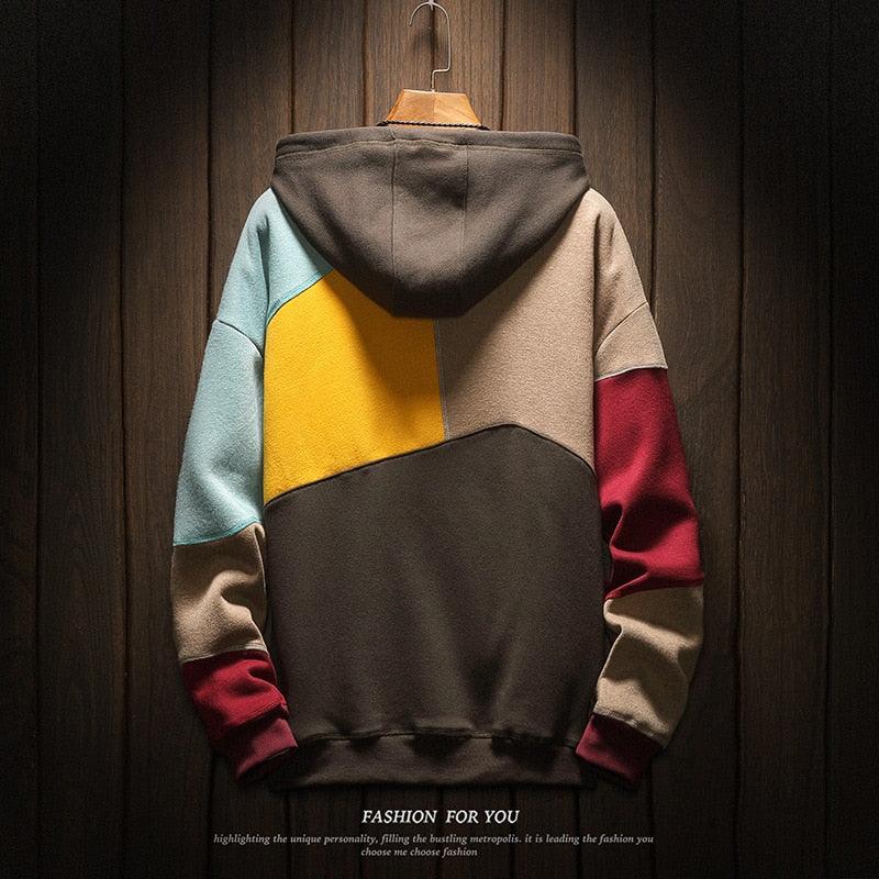 Harajuku Japanese Style Patch Stitching Thick Winter Hoodie - The GoatFind