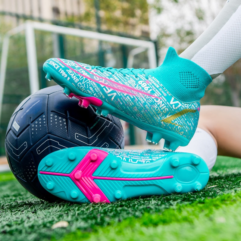 VERSAOE Durable Soccer Cleats/Outdoor Indoor Soccer Shoes Sneakers