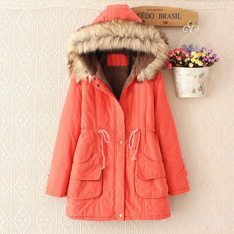 Thick Warm Hooded Fur Winter Jacket Coat Women - The GoatFind Red / S, Red / M, Red / L, Red / XL, Red / XXL, Red / XXXL, Black / S, Black / M, Black / L, Black / XL