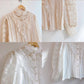 Womens Lace & Ruffles Vintage White Blouse Shirt Top