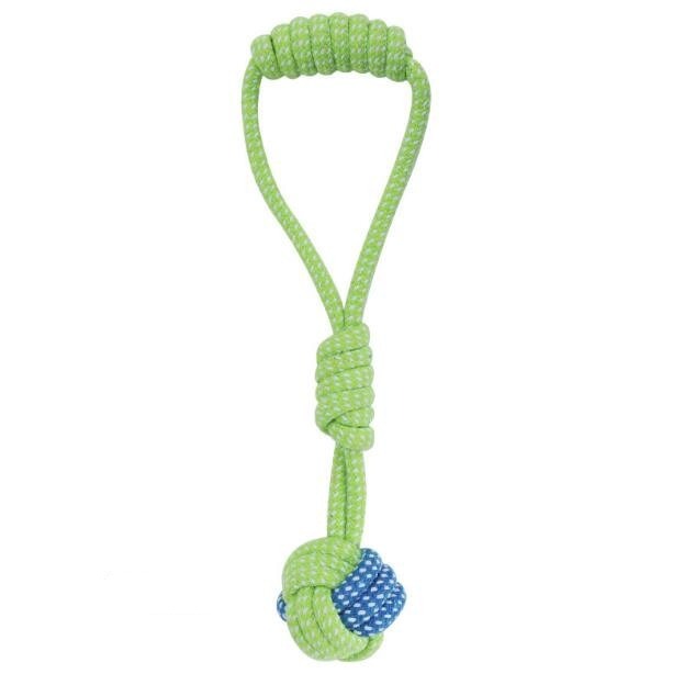 Evergreen Dog Toys/Pull Rope Tug Ball Chew Puppy Toy