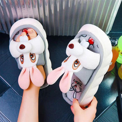 Cute Animal Faces Designer Slippers/Thick Sole Couples Unisex - The GoatFind
