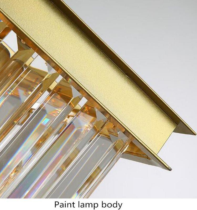 American Crystal Rectangular Chandelier LED Light Ceiling Fixture The GoatFind 