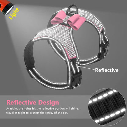 Bedazzled Rhinestone Blinged Dog Harness Vest - The GoatFind