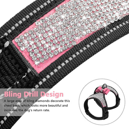 Bedazzled Rhinestone Blinged Dog Harness Vest - The GoatFind