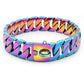 BIG DOGs Gold/Silver/Black/Rainbow Dog Fat Chain Collar 30mm The GoatFind Colorful 60cm 