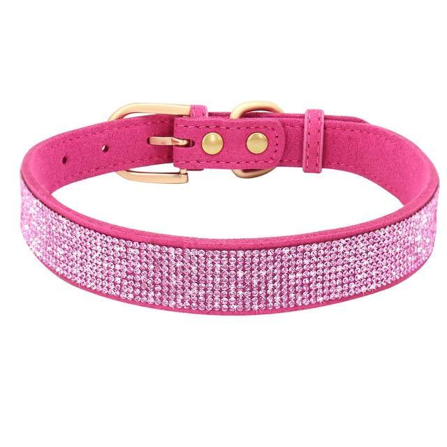 Bling Crystal Rhinestone Diamond Fancy Dogs Collars The GoatFind Rose Red L 