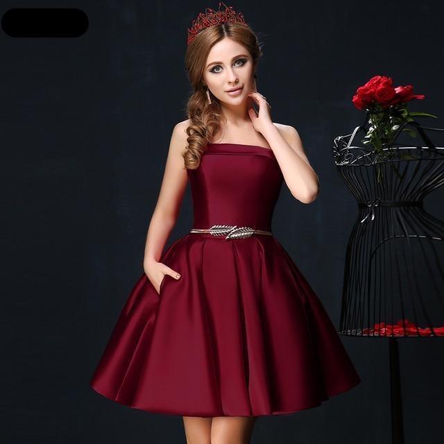 Candy Color Strapless Mini Cocktail Dress The GoatFind Maroon 6 