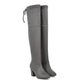 Chic Flock Leather Over The Knee Thigh High Boots The GoatFind Khaki 11 