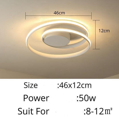 Circular Spiral LED Surface Mounted Ceiling Lights - The GoatFind