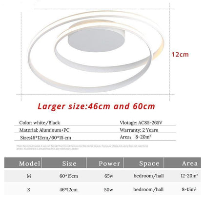 Circular Spiral LED Surface Mounted Ceiling Lights - The GoatFind