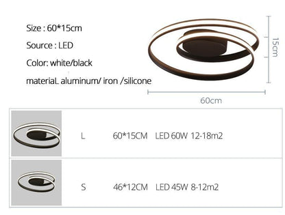 Circular Spiral LED Surface Mounted Ceiling Lights - The GoatFind