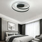 Circular Spiral LED Surface Mounted Ceiling Lights The GoatFind Black 46x12cm Cool white no remote 