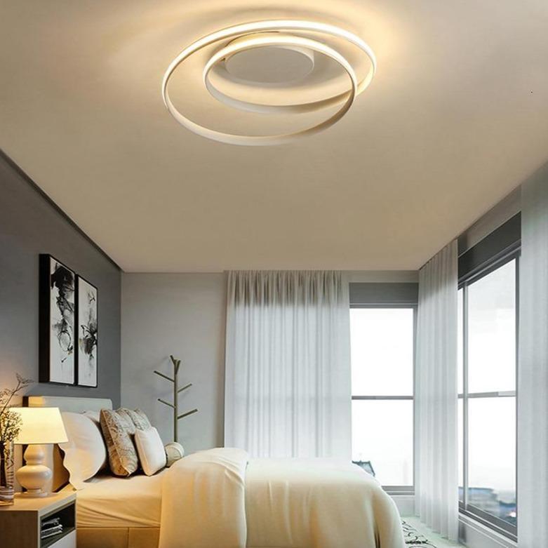 Circular Spiral LED Surface Mounted Ceiling Lights The GoatFind Gold 60x15m Warm white no remote 