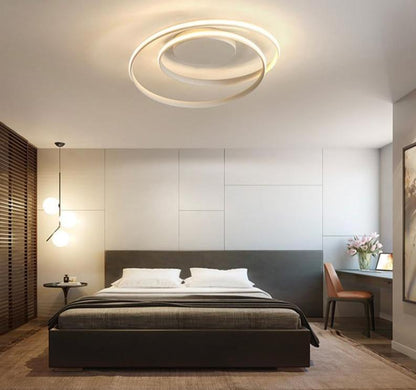 Circular Spiral LED Surface Mounted Ceiling Lights The GoatFind White 46x12cm Cool white no remote 