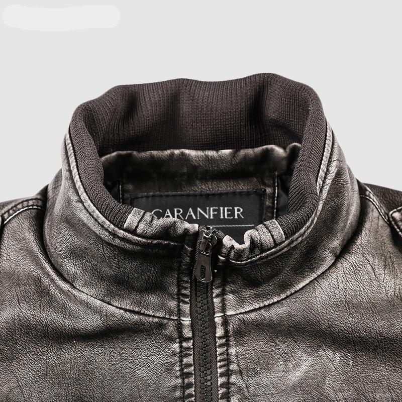 Classic PU Leather Jacket/Biker Faux Leather Zipper Pocket Jacket Coat The GoatFind 