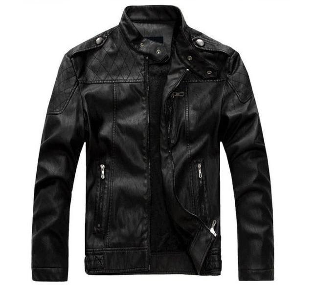 Classic Vintage Leather Jacket - PU Leather Bikers Jacket The G.O.A.T. Find Black 3 US XS 