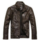 Classic Vintage Leather Jacket - PU Leather Bikers Jacket The G.O.A.T. Find brown 2 US XS 