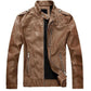 Classic Vintage Leather Jacket/PU Leather Bikers Jacket - The GoatFind