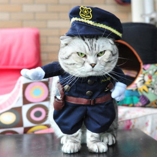Costumes for Cats/Pirate Nurse Sailor Suit Cat Clothing Halloween Party The GoatFind Cat Police Clothing S 