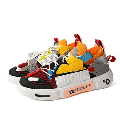 Future Max Patches Sneakers/Colorful Stitching Unisex Casual Shoes The GoatFind Yellow Red Mix 8 
