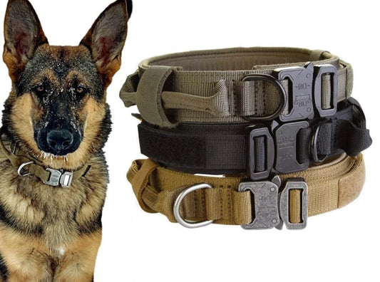 GOAT Heavy Duty Tactical Dog Collar With Handle/Durable Training Large Dogs German Shepherd Labrador Doberman The GoatFind 