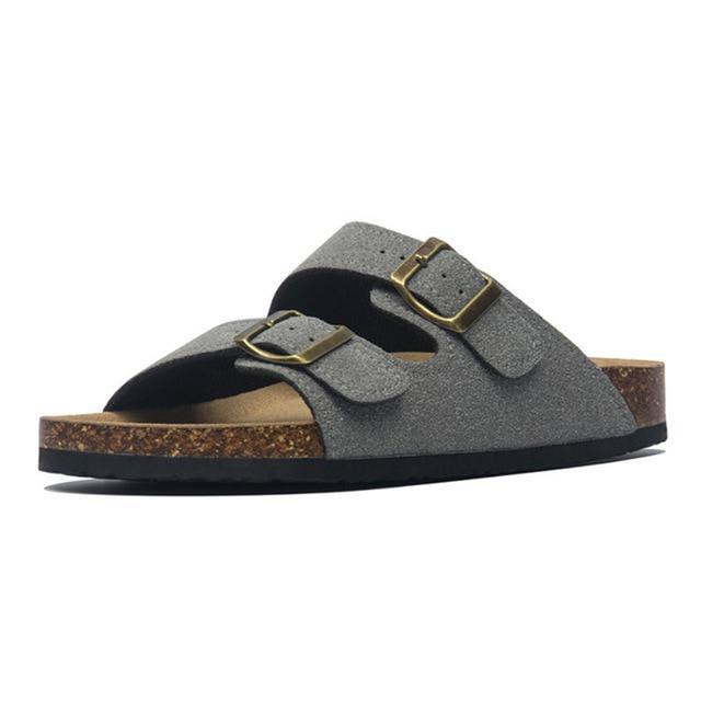 GOATFIND's STOCK ARIZONA Summer Slippers/Sandals/Suede Leather The GoatFind Gray 4.5 
