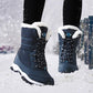 GOT FUR Womens Waterproof Winter Snow Ankle Boots Shoes The GoatFind Blue 6 