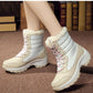 GOT FUR Womens Waterproof Winter Snow Ankle Boots Shoes The GoatFind White 6 