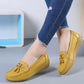 Womens Flat Boat Shoes with Bow knot/Leather Moccasins Flats Ballerina Ladies Shoe Black Red White Blue The GoatFind Yellow 5 