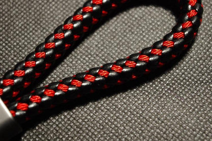 Hand Woven Horseshoe Buckle Leather Car Key Chain/Key Rings Holder - The GoatFind